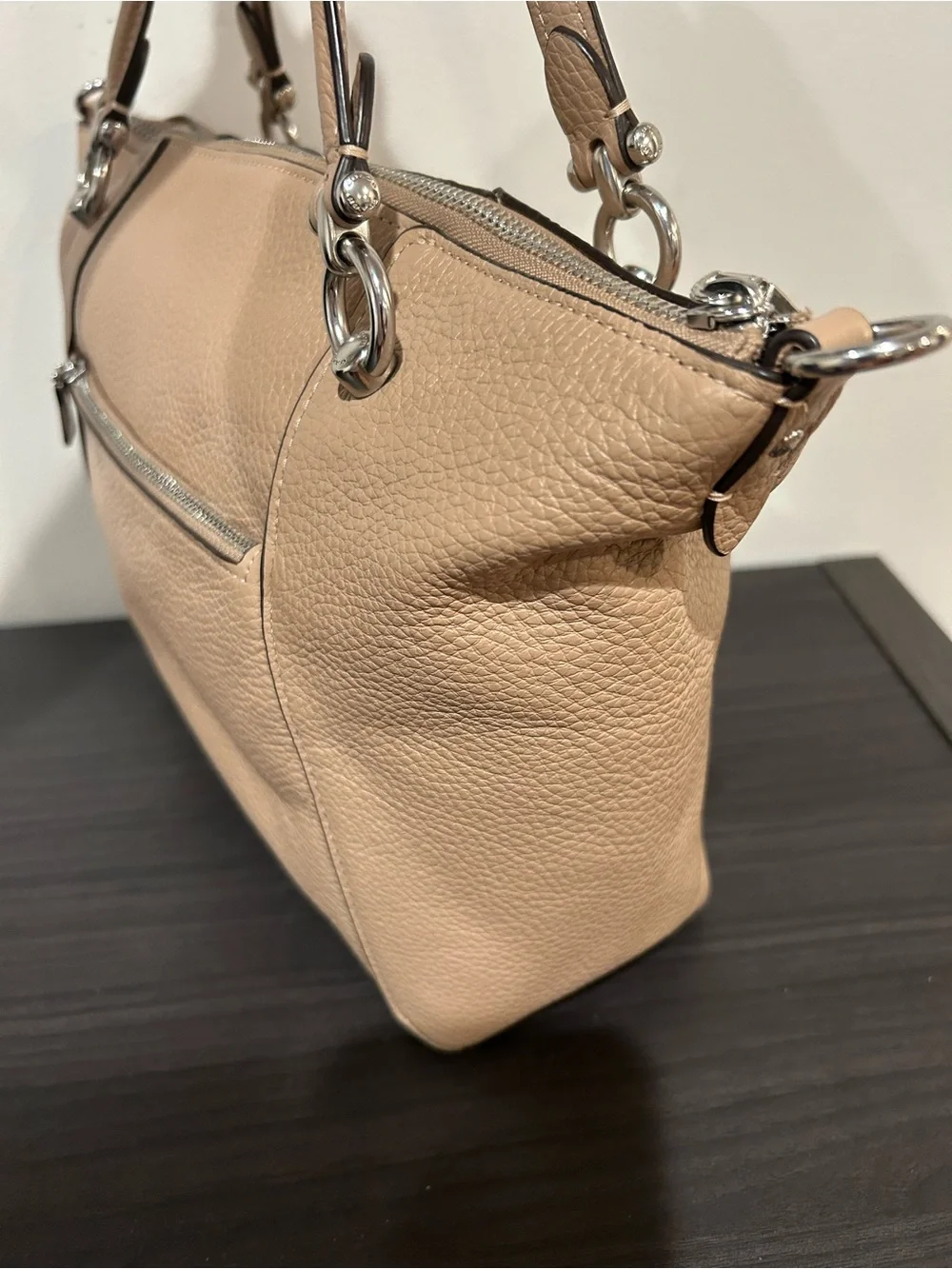 Coach Kacey Satchel Crossbody in Taupe color (Style#C6229)EUC